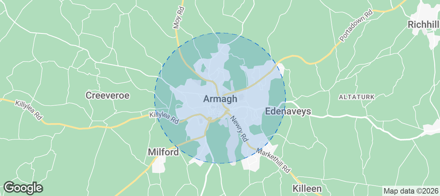 Armagh City Airbnb map